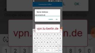 VPN connection at the TU Berlin - Android with Cisco AnyConnect image