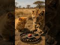 Will It Press the Trap? The cheetah pauses as the trap glints under the sun. #wildlife #animals#trap