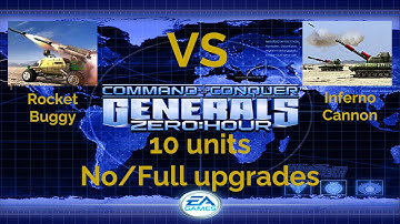 Command and Conquer Generals ZeroHour 10 Rocket Buggies VS Inferno Cannons
