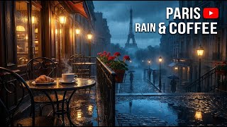 Midnight Parisian Cafe & Heavy Rain ｜ Smooth Jazz Music for Hackers 🗼🌧️💻 screenshot 4