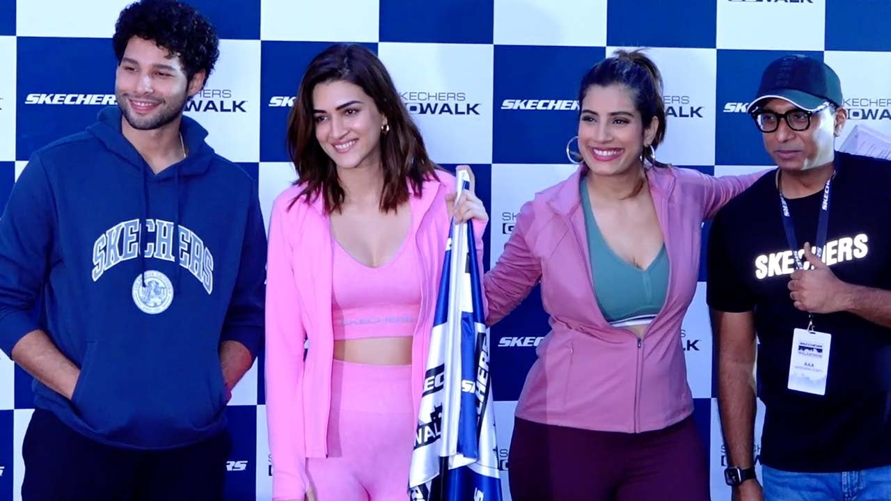 Kriti Sanon and Siddhant Chaturvedi together at flag off the SKECHERS WALKATHON Events