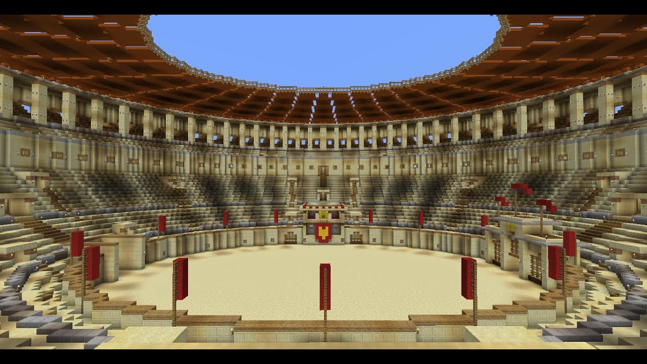 Minecraft, Colosseum, Coliseum, Minecraft: Java Edition, Rome, Ancient Rome...
