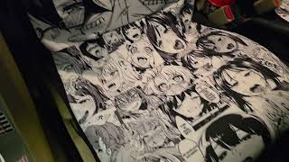 Seat covers japanese anime themed from amazon of brand kiplux universal fit installed in honda brio 