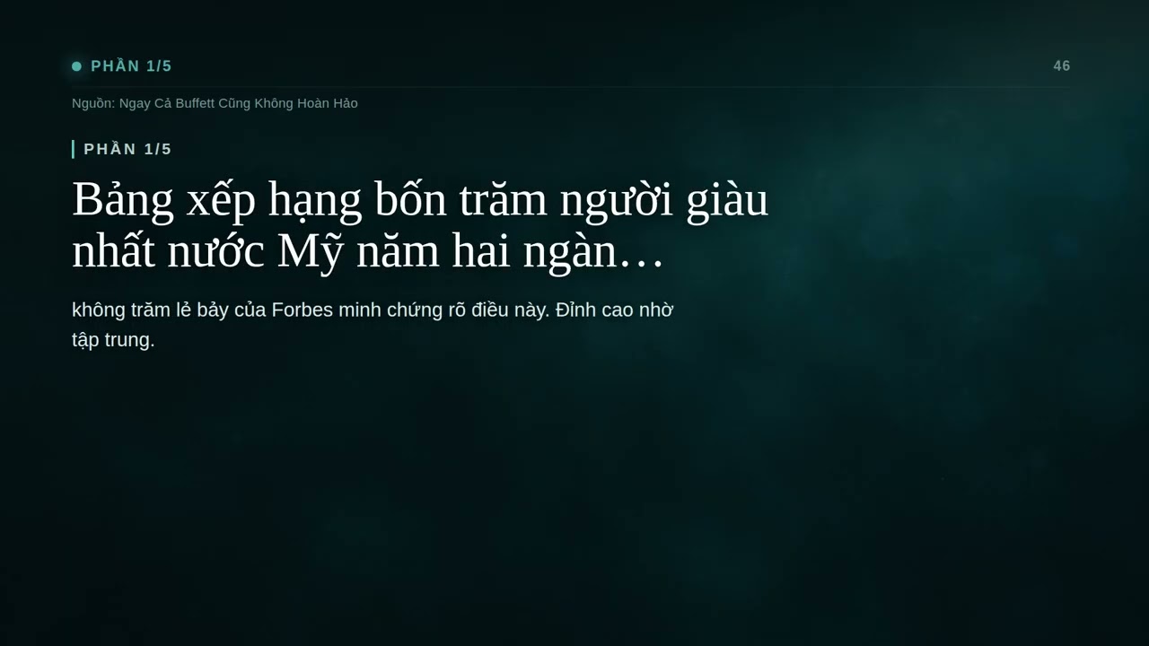 Video Ngay Cả Buffett Cũng Không Hoàn Hảo