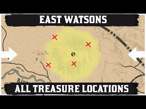 East Watsons Treasure Map All Locations Red Dead Online RDR2. 