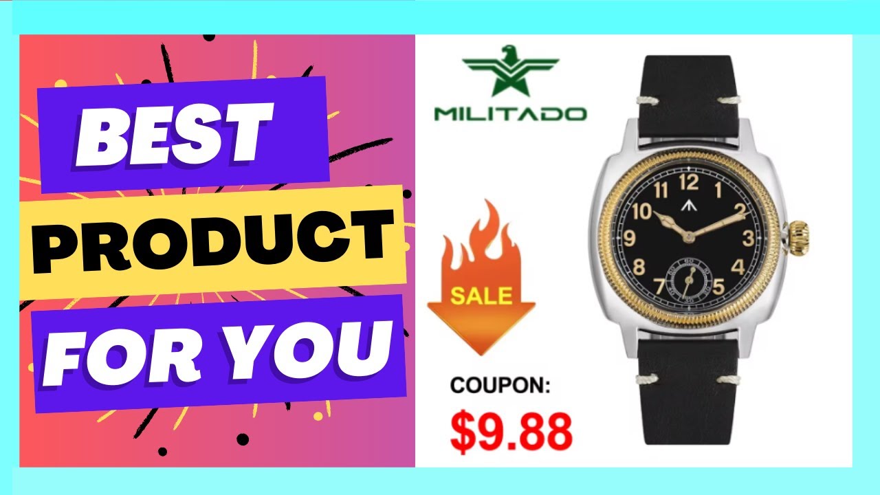 Militado ML03 1926 Tribute Field Horloge voor heren, 36 mm, analoog