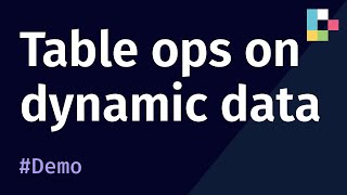 Table operations on updating data (Demo)