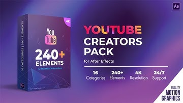 YouTube Creators Pack | After Effects Template Download