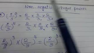 Non negative integer powers