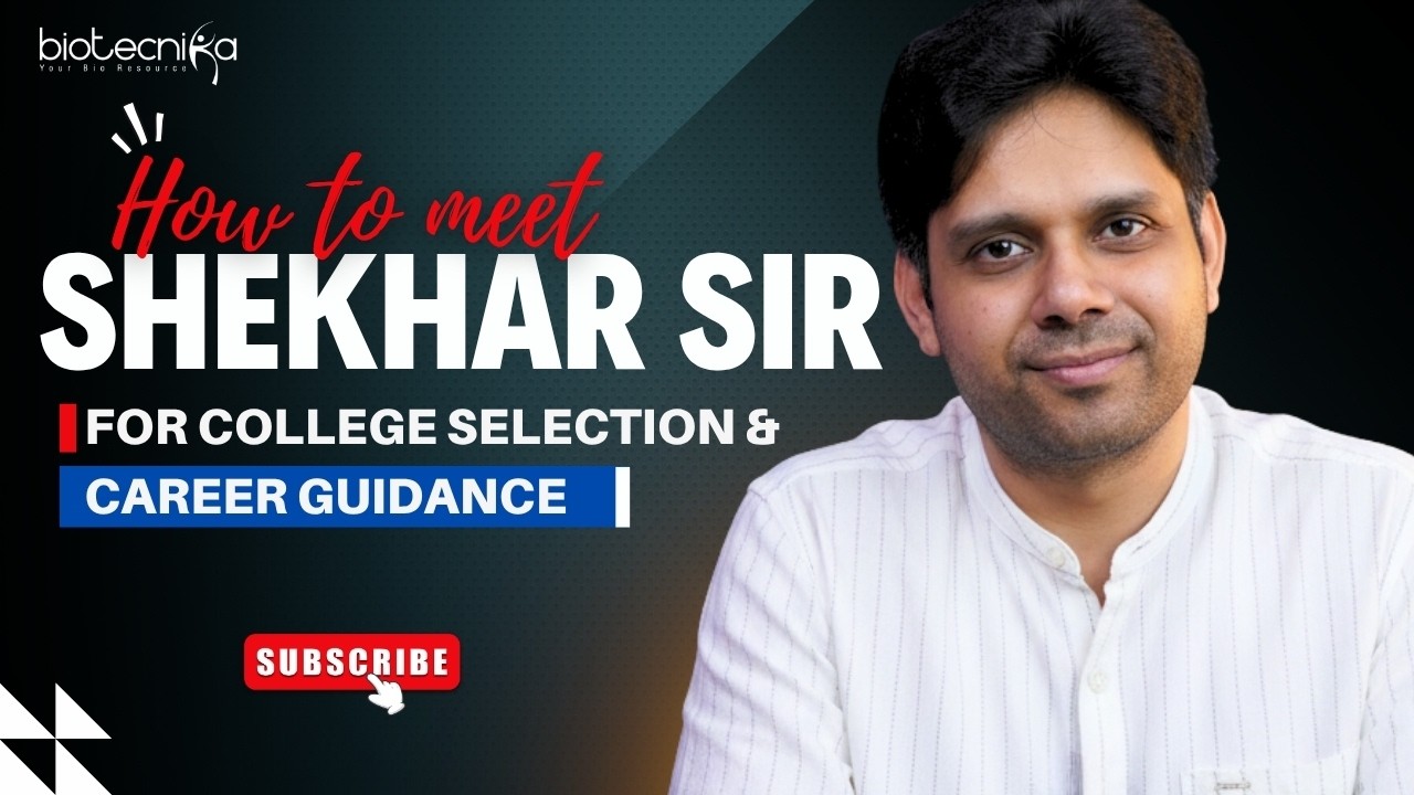 Shekar Rice How to Meet Shekhar Sir for College Selection and Career Guidance - YouTube