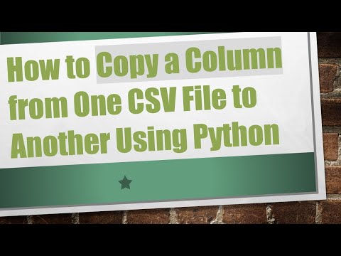 How to Copy a Column from One CSV File to Another Using Python