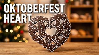 Oktoberfest Gingerbread Heart  | Immersive Royal Icing Decorating