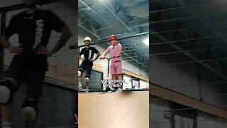 Scooter kid tries freeskates! 🛹