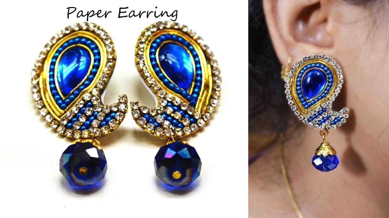 How to make designer earring jewelry diy youtube