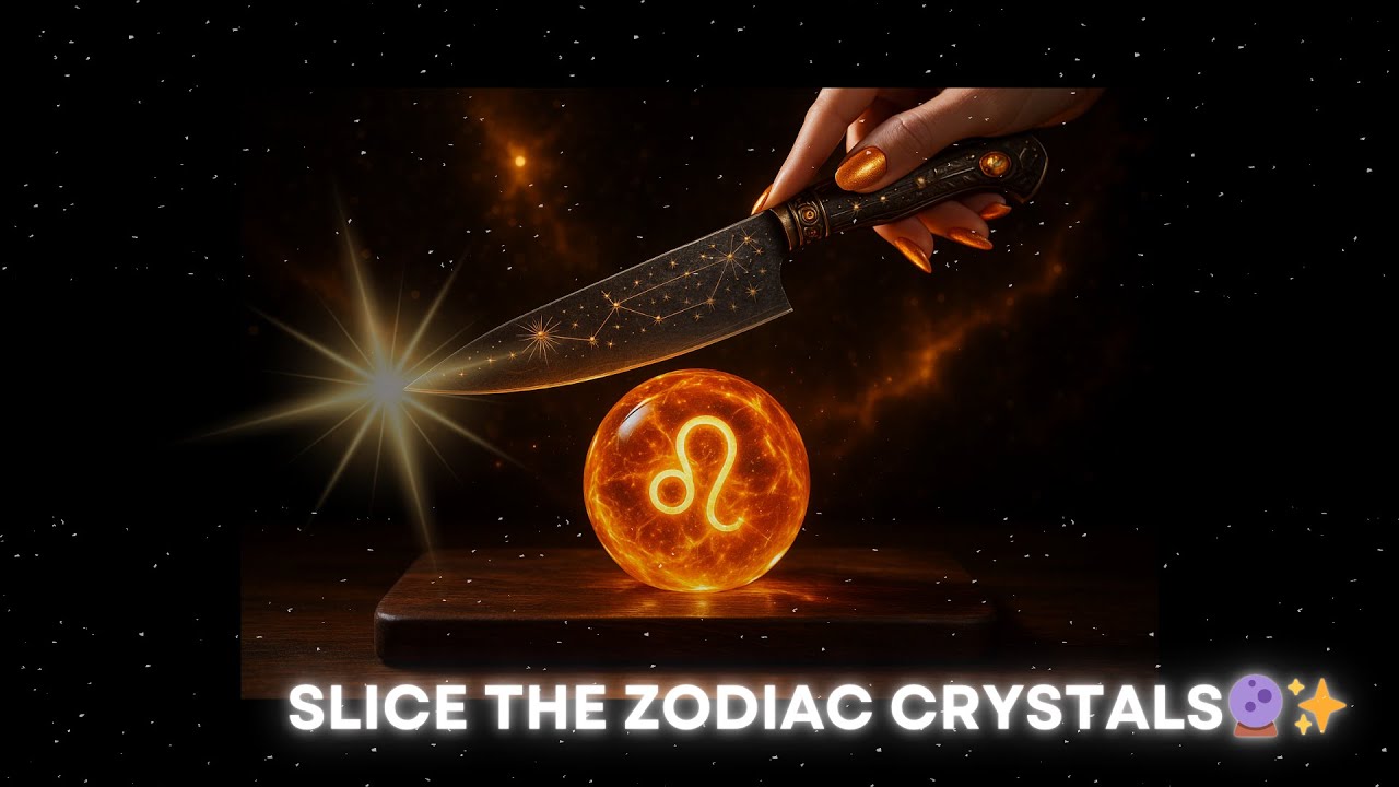 What’s Inside Zodiac Crystals? 👀 / Crystal Cutting ASMR 🔮✨