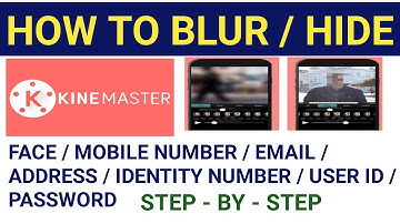 how to blur effect apply your video in kinemaster | How To Blur Any Private Details In Your Video |