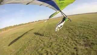Speed Hang Gliding 124km/h fast and drogue chute landing