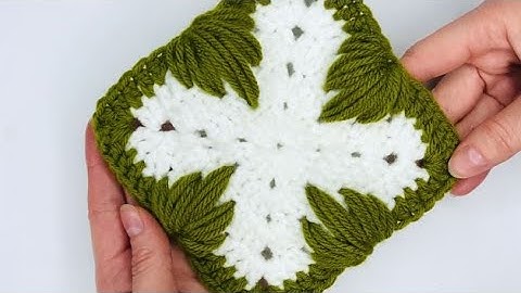 Very Beautiful 👍💯 Granny Square Leaf Crochet