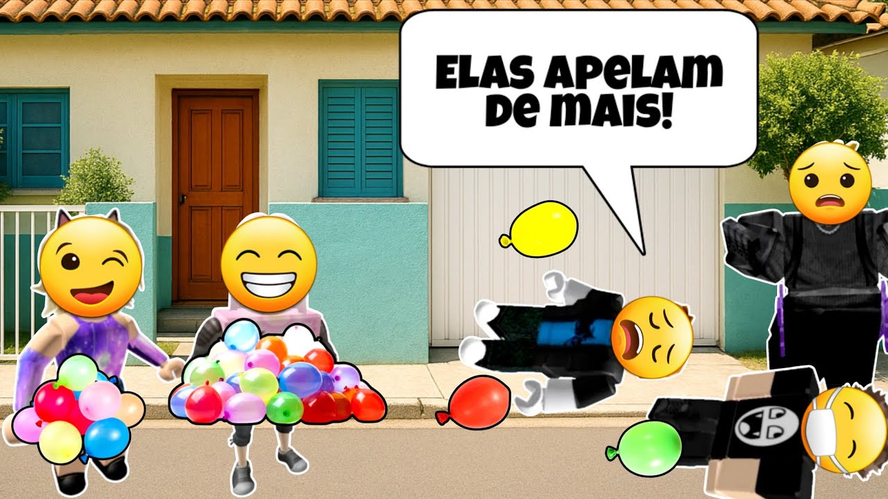 História Roblox - As Valentonas Que Jogam Bisnaga D'água Nos Meninos!