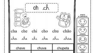 CADERNO DE LEITURA - 29/07 (cha, che, chi, cho, chu, chão) CADERNO DE LEITURA - 29/07 (cha, che, chi, cho, chu, chão)