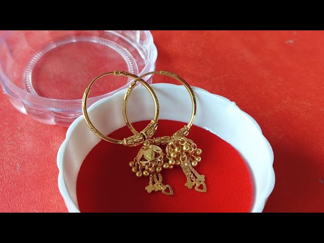 Enticing 22 Karat Yellow Gold Floral Drops