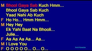 Bhool Gaya Sab Kuch - Kishore Kumar Lata Mangeshkar Duet Hindi Full Karaoke with Lyrics chords