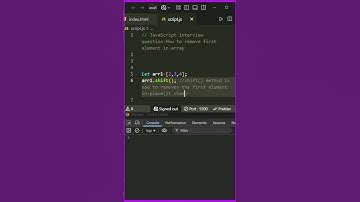 JavaScript Trick: Remove First Array Element in 1 Line!  🚀JavaScript Interview Question #shorts