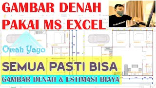 Cara Desain Denah Rumah - menggunakan MS EXCEL