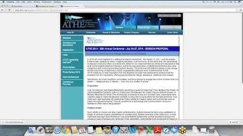 How to Submit an ATHE 2014 Session Proposal
