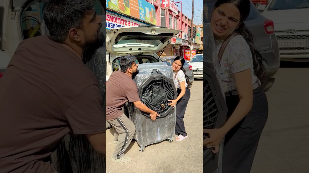 Itna bada cooler ghar kaise lejayenge ? 😱 #priyalkukreja #shorts #ytshorts