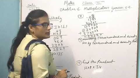 Exercise 6C Multiplication Class 4