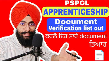 2025 PSPCL lineman Apprenticeship Document verification list out | List of Documents