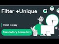 UNIQUE + FILTER Formula in Excel | Remove Duplicates Easily