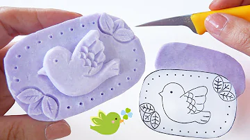 SOAP CARVING | Flying Bird | Free Printable Template | For Beginners | Easy |