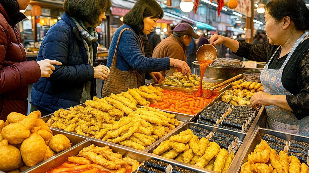 Лучшая корейская уличная еда, которую вы должны попробовать в 2025 году!! Удивительная рыночная еда