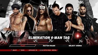 WWE 2K14 RPCS3 - 3MB VS The Shield - Elimination 6-Man Tag KO Match - #3 Rematch [4K][Test 3]