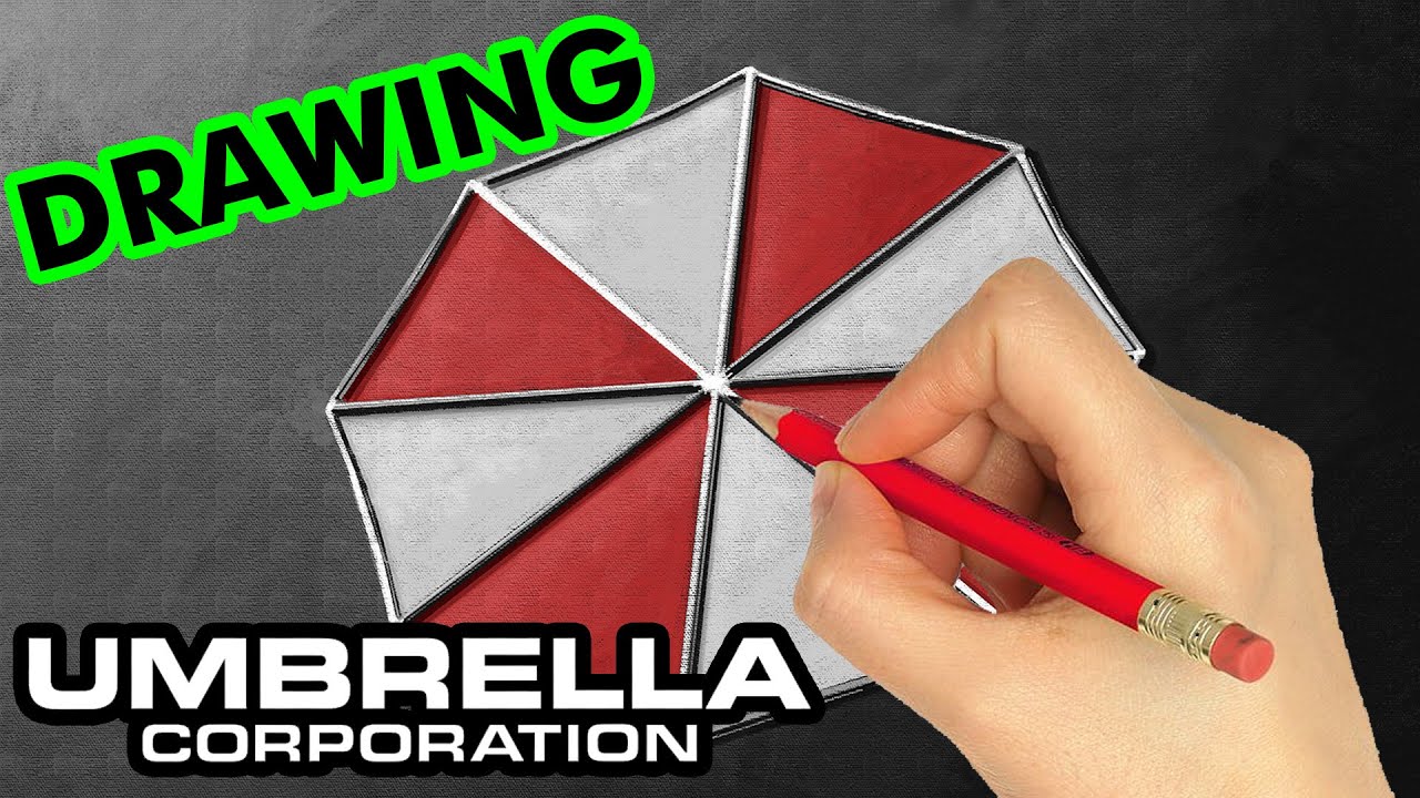 how to draw Umbrella Corporation logo | Art Therapy