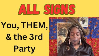 ALL SIGNS 🪧 YOU, THEM, and the 3RD party - WTF is really going on? #tarot #love #youtubeshorts