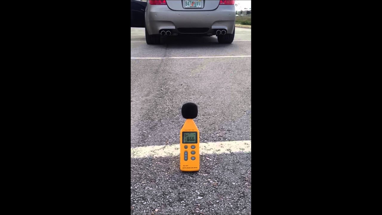 E60 M5 stock exhaust decibel meter reading YouTube