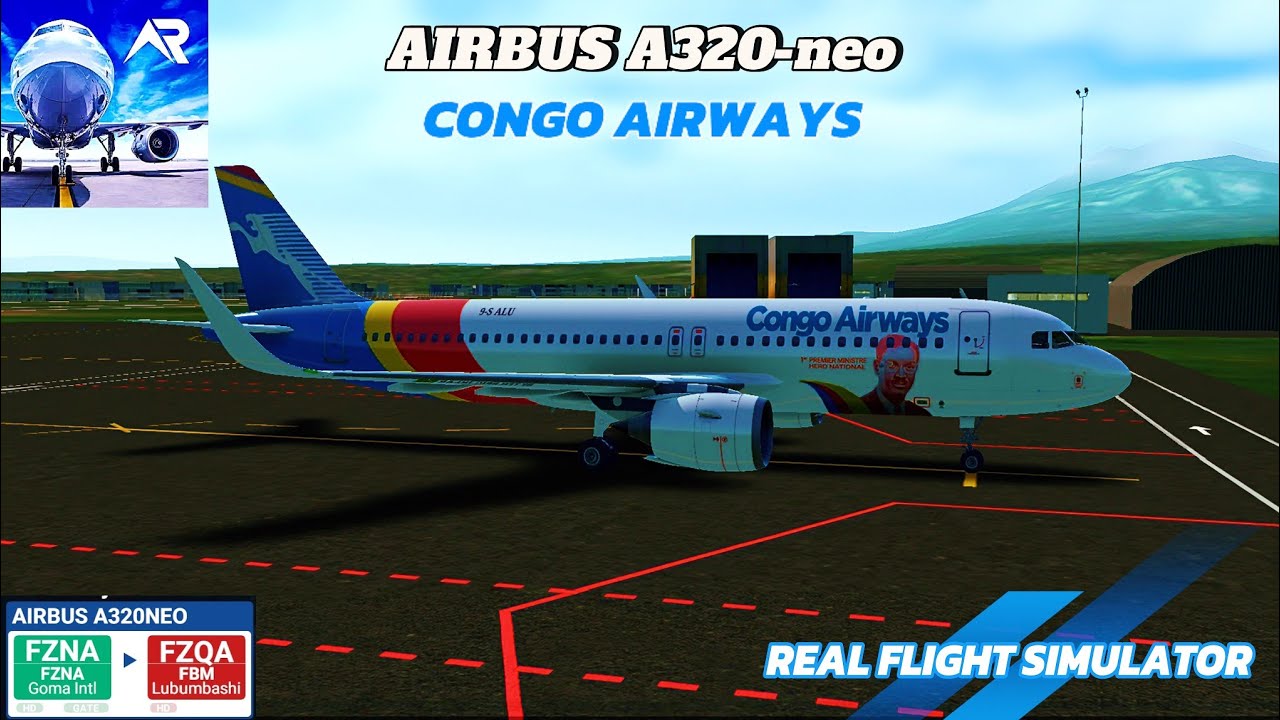 RFSGoma(GOM) Lubumbashi(FBM) Congo Airways Airbus A320neo