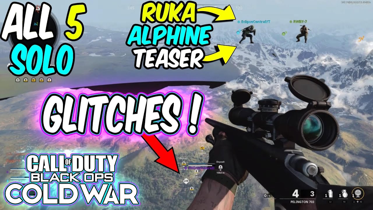 Black Ops COLD WAR Glitch ALL *5* Best ALPHINE + RUKA Wallbreach GLITCHES GOD MODE PS4 XB1 PC AP1.02