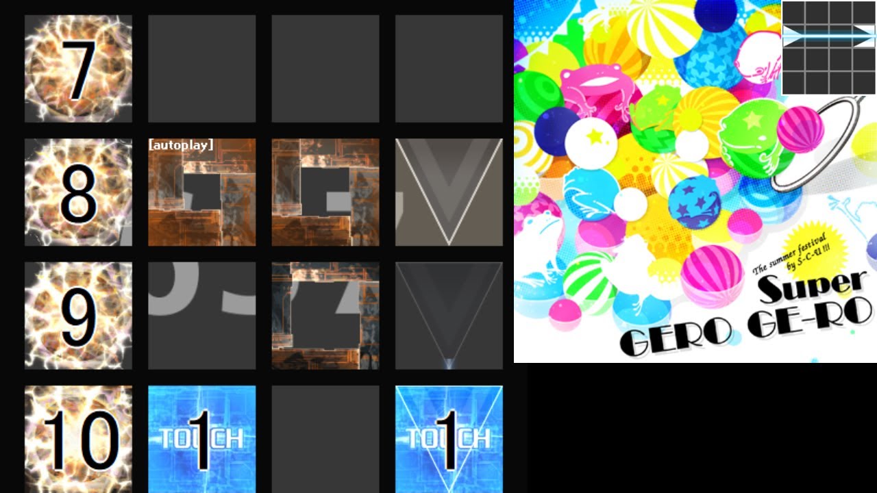 【jubeat festo】 Super GERO GE-RO [EXT] 譜面確認(シャッター＋ハンドクラップ＋同時色分け)