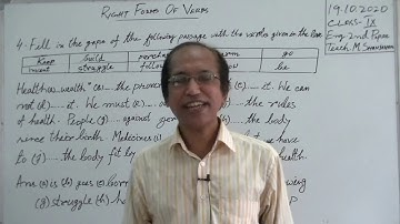 ৯ম ও ১০ম শ্রেণির ইংরেজি ২য় পত্র বিষয়ের অনলাইন ক্লাস (Right Form of Verbs) ১৯-১০-২০২০