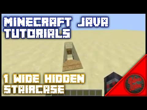 1 Wide Hidden Staircase (Tutorial) Minecraft:Java
