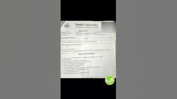 Question Paper Of Engineering Chemistry Of CSE Of Semester-|| Of Baddi University.#Shorts