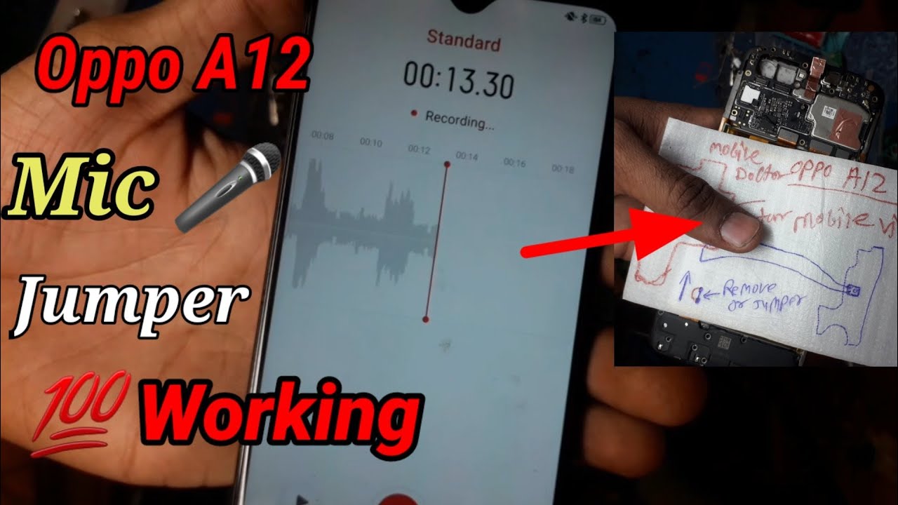 Oppo A12 Mic Problem Jumper Way solution YouTube