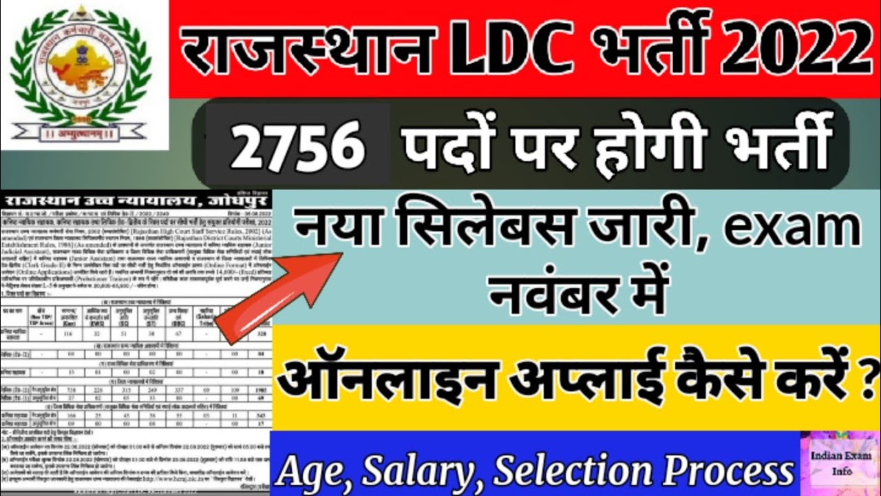 High Court LDC Bharti 2022 | Rajasthan High Court LDC Vacancy 2022 | Rajasthan LDC Vacancy 2022