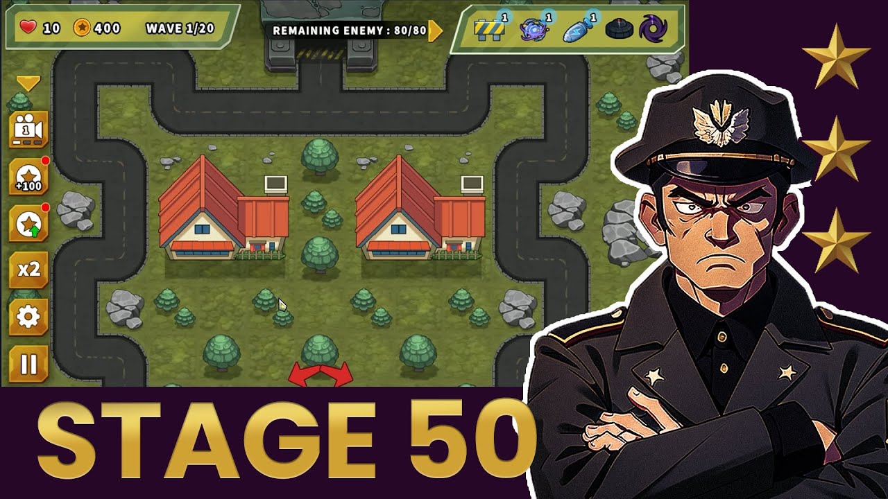 Turret Defense King - Stage 50 Playthrough