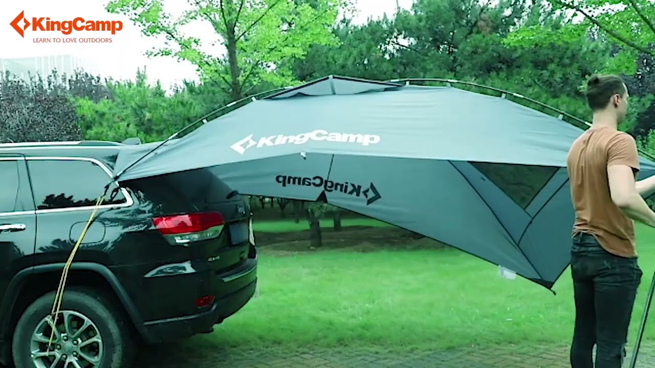 KingCamp Awning Shelter SUV Tent Setup 