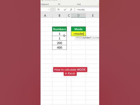How to Calculate Mode in Excel! #excel - YouTube